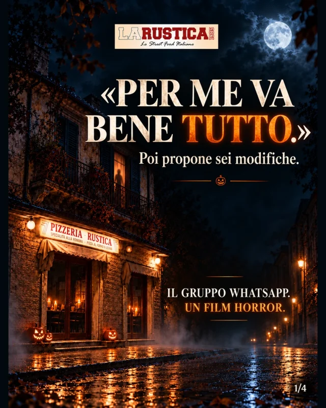 LaRustica presenta 🍿🍿
La cena dei Sopravvissuti - Le Crocchette Fantasma 👻

Tu porta i vivi, noi vi regaliamo crocchette fantasma 🧟‍♂️

📅 27 ottobre - 1 novembre 
📍Terrazza Rustica
🎫 link della promo in bio

#pizzeriarustica #santeramoincolle #halloween #pizza #panuozzo